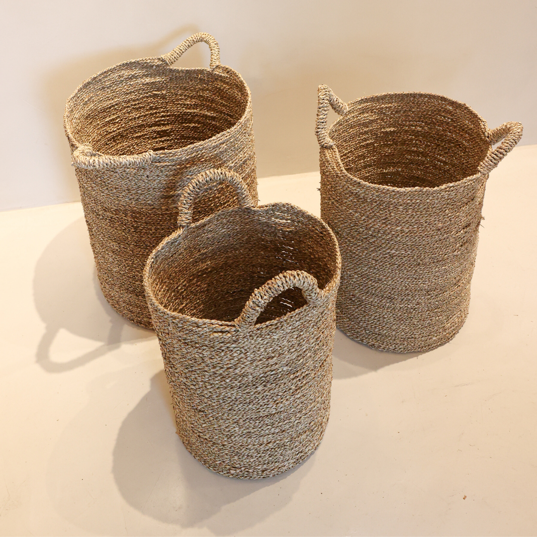 Canastos Bora - Fibras Naturales - Set x3