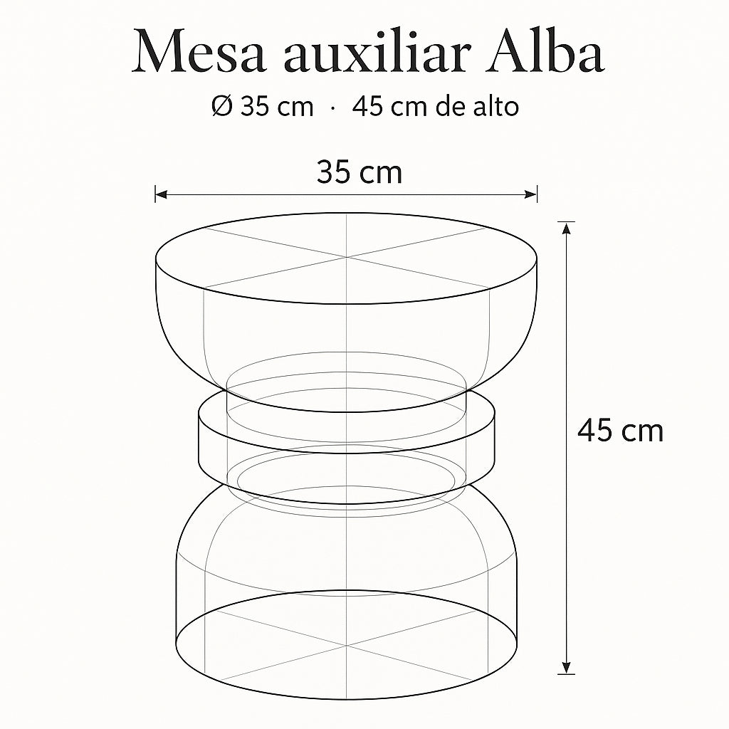Mesa auxiliar Alba
