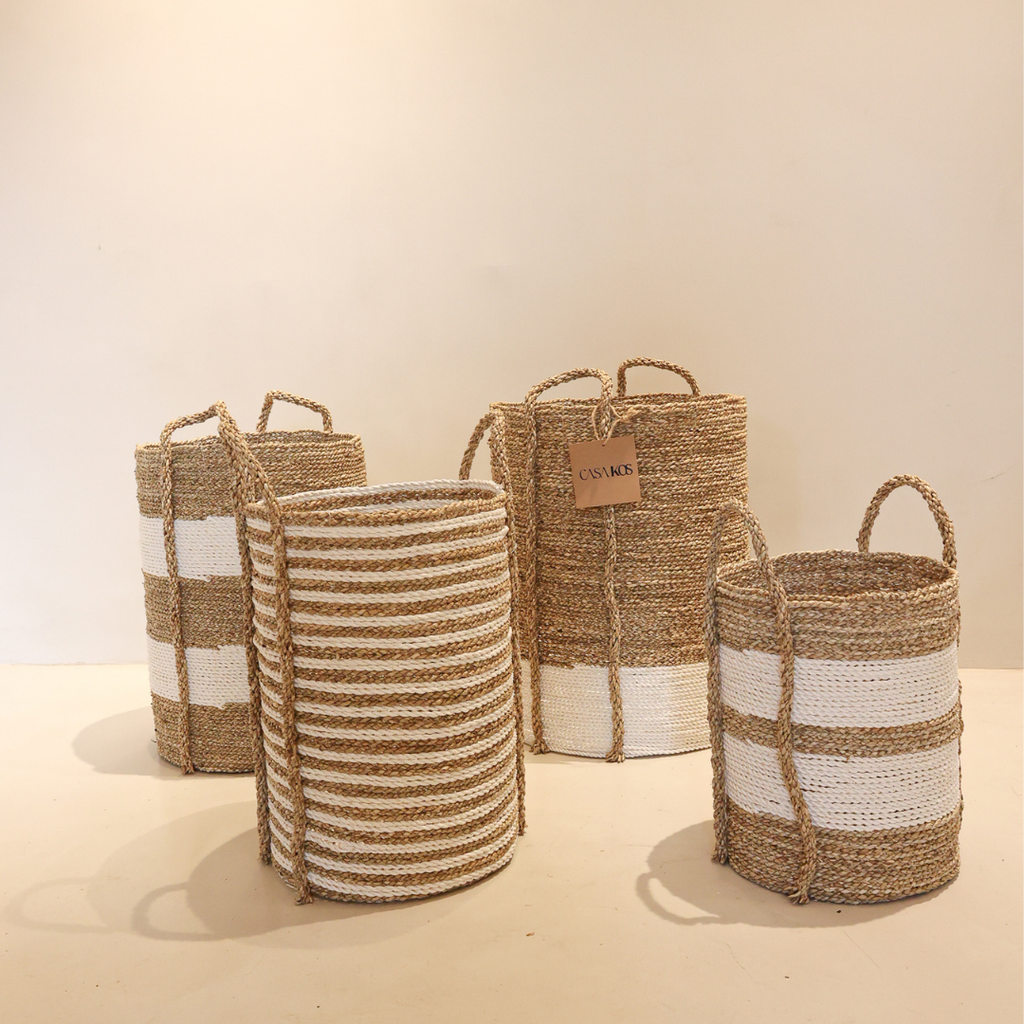 Canastos Canggu - Set x4 — deco artesanal de Bali | Casakos