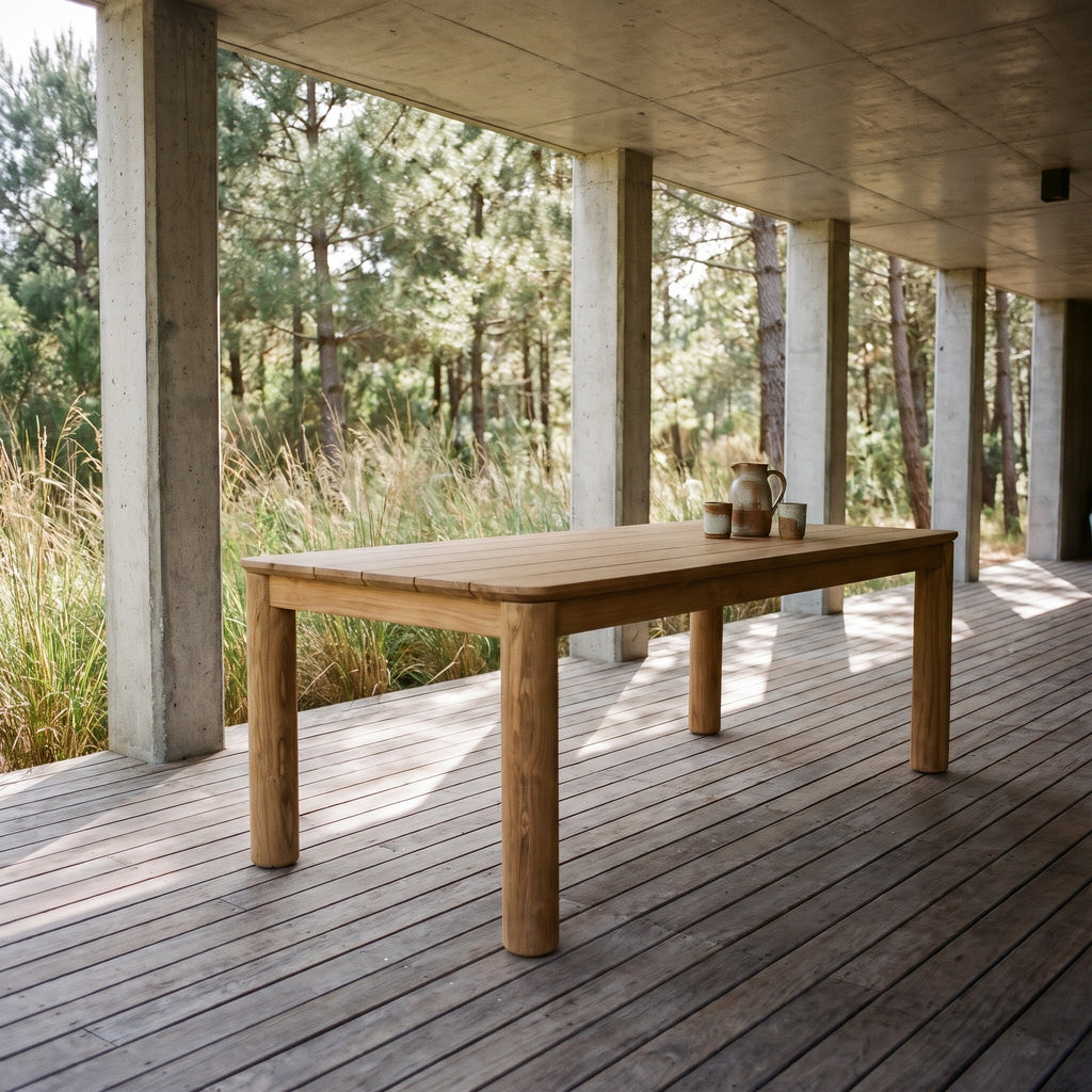 Mesa de Comedor Nala Exterior 220 — ambientado