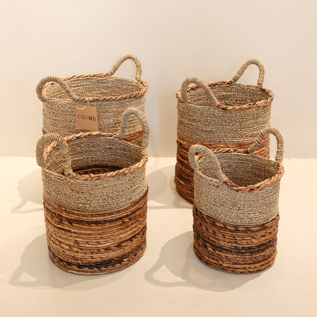 Canastos Buru - Set x4 — deco artesanal de Bali | Casakos