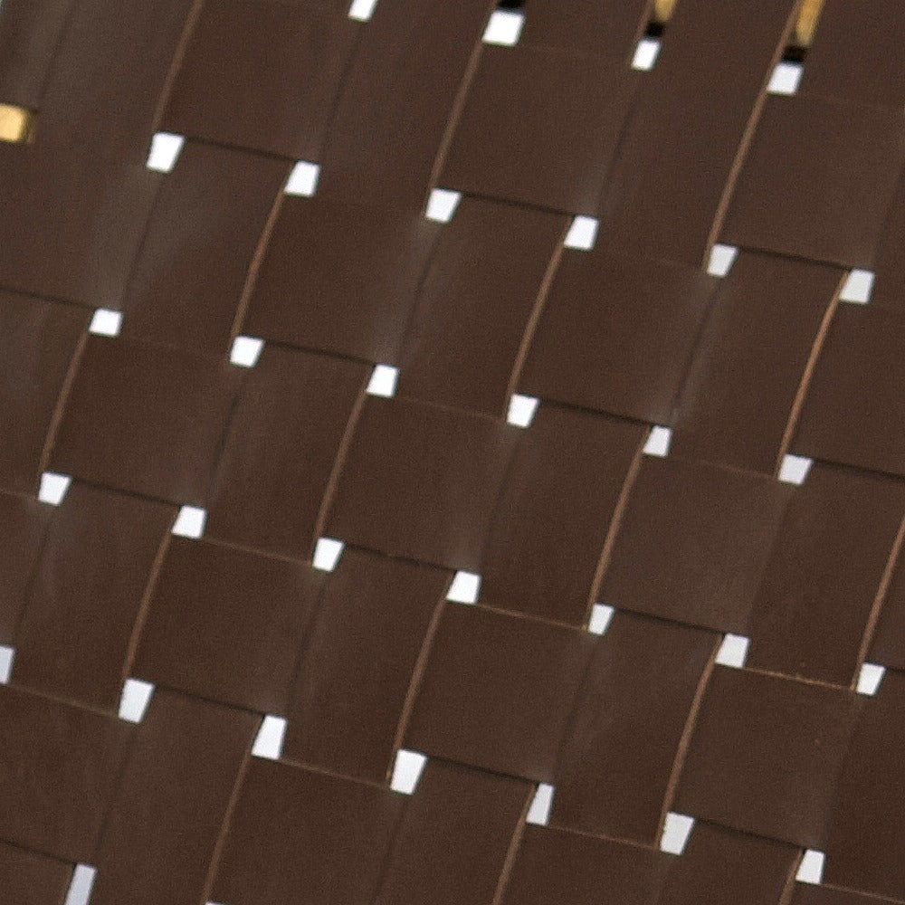 Butaca Tali Cuero Marrón — detalle del material