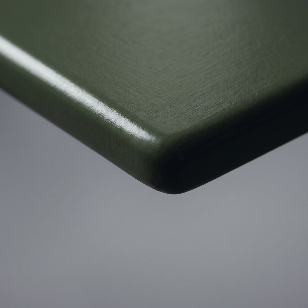 Mesa de Arrime Zeta Verde — detalle del material
