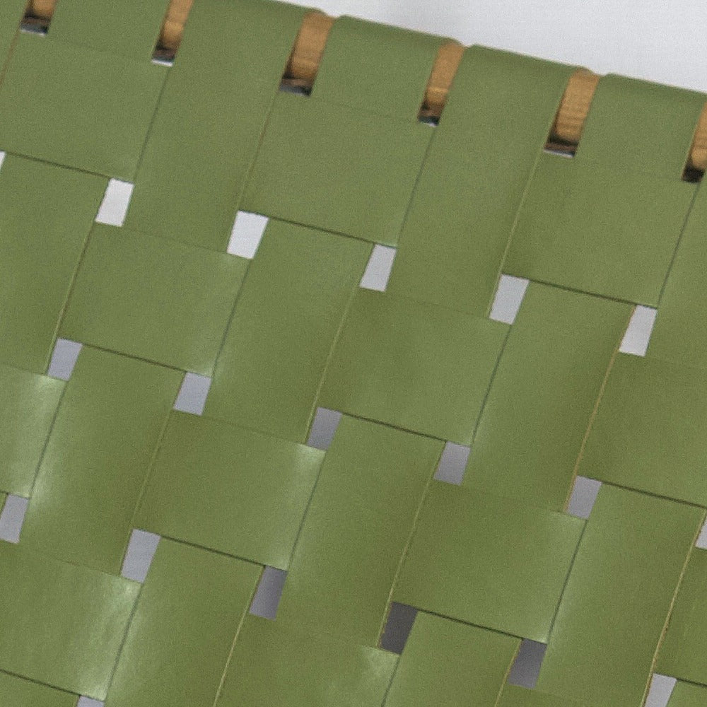 Butaca Tali Cuero Pistacho — detalle del material