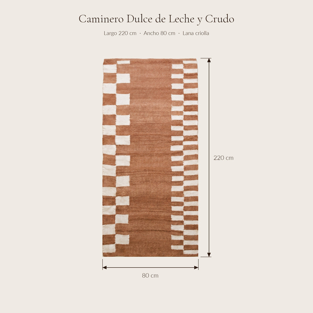 Caminero Dulce de Leche y Crudo — medidas 0,80 × 2,20 m